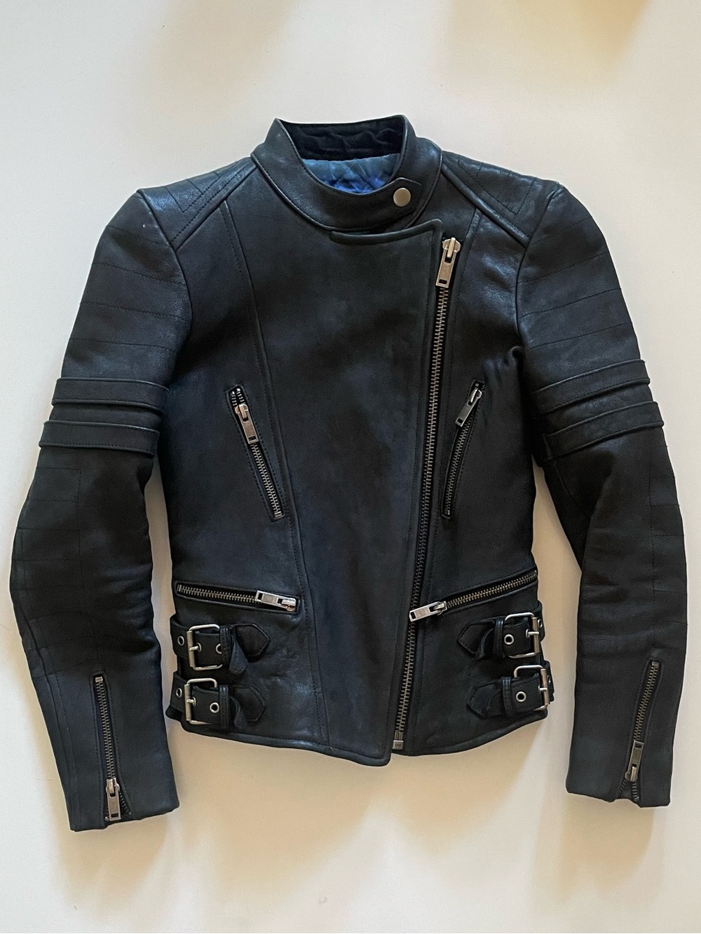 Aritzia Wilfred Bobine lamb skin leather jacket